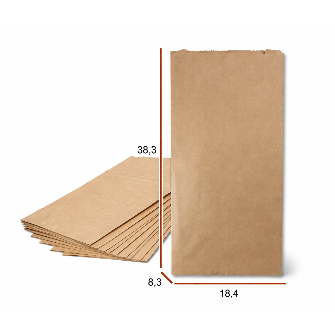 Diseño sin título - 2026-02-23T151818.307 Bolsa Kraft fondo plano de 10 Libras - Imagen 1
