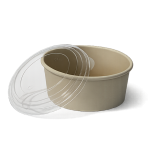 Contenedor de Bambú Redondo con Tapadera Transparente 24 oz - Imagen 2