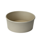 Contenedor de Bambú Redondo con Tapadera Transparente 44 oz