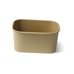 Contenedor de Bambú Rectangular con Tapadera Transparente 32 oz